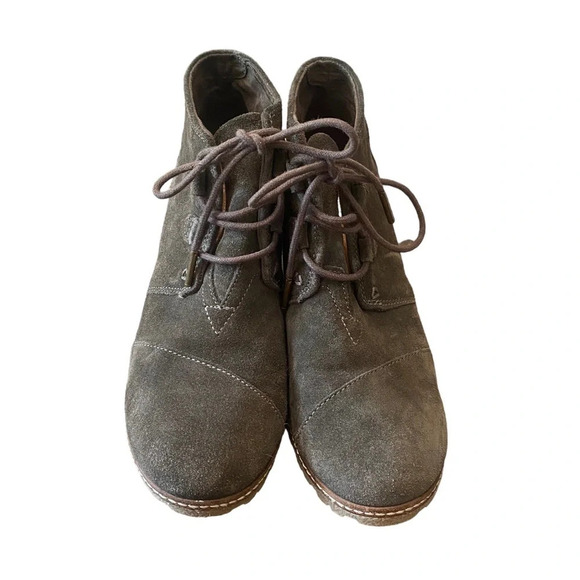 Toms Women's Shoes Desert Wedge Suede - Picture 4 of 6